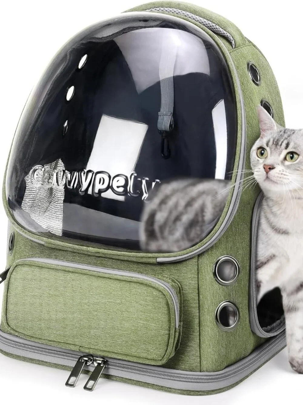 Cawypety Cat Backpack Carrier - Green